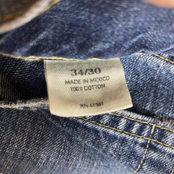 Polo Ralph Lauren Classic 867 Jeans Size 34x30 Leather Tag Small Spot on Leg - Picture 9 of 10